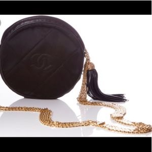 Chanel 100% authentic circular silk evening bag